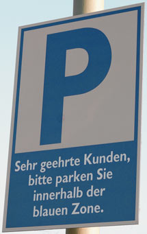 Parkplatz-Schild